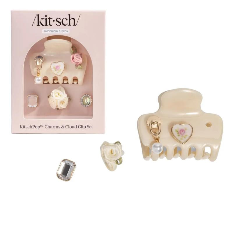Kitschpop™️ Cloud Clip & Charms in Pearlized Cream