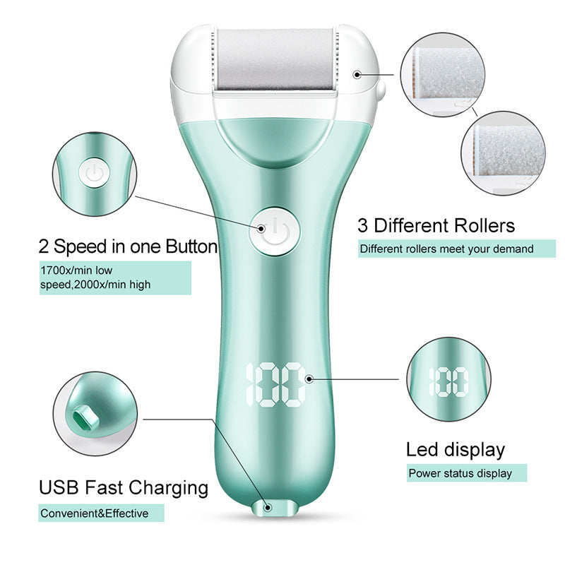 Rechargeable Electric Foot File – Professional Callus Remover for Smooth & Soft Heels