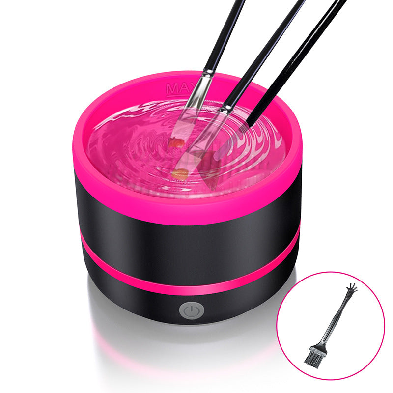 Electric Cosmetic Brush Cleaner Machine | Type-C USB Rechargeable | Automatic Rotary Cleaning | Portable Makeup Brush Cleaning Device | All Brush Types