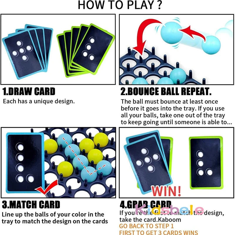 Kids Ball Bouncing Game Parent-Child Interaction Board Game Toddler Toss Ball Game Fun Party Game