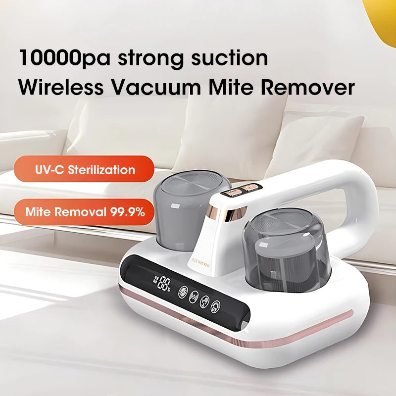 Cordless Mattress Vacuum Cleaner – Powerful Handheld Mite Remover for Beds, Pillows & Home Deep Cleaning