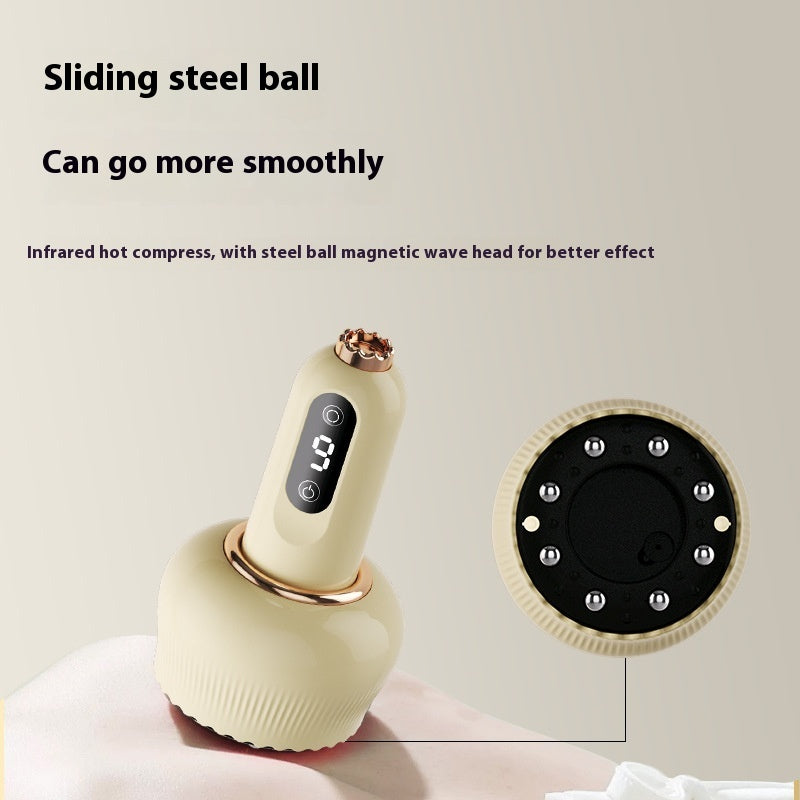 Electric Gua Sha Massager – USB Powered Meridian Therapy with 4-Speed Heat & Essential Oils