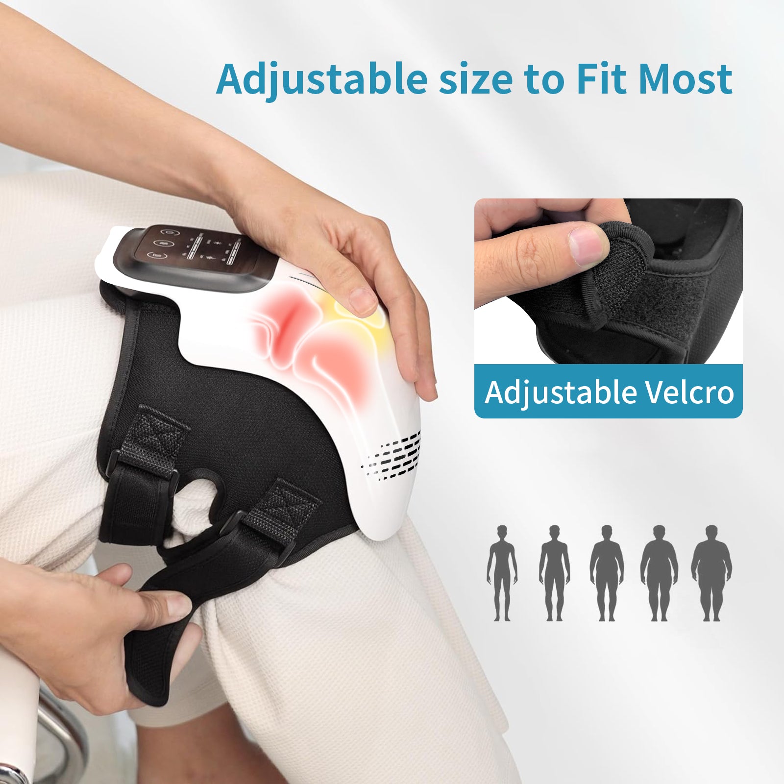 Smart Heated Knee Massager – Infrared Heat & Vibration Therapy for Joint Comfort & Pain Relief