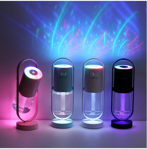 Projection Night Light Humidifier – Ultrasonic Cool Mist Air Humidifier for Home, Car & Office