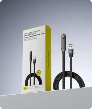 2-in-1 Fast Charging Cable & Foldable Stand – USB-A/Type-C for Phone & Tablet