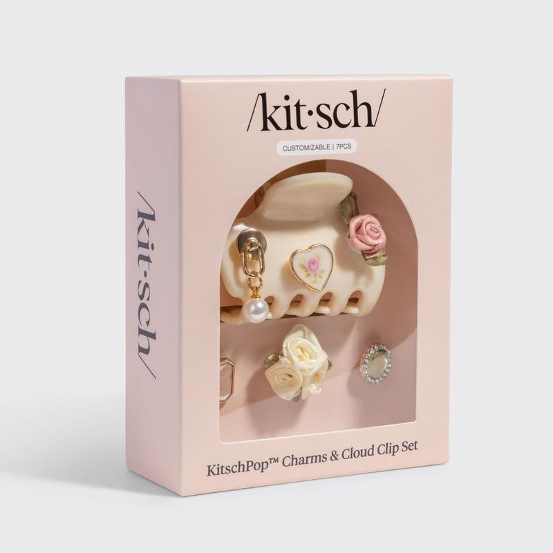 Kitschpop™️ Cloud Clip & Charms in Pearlized Cream