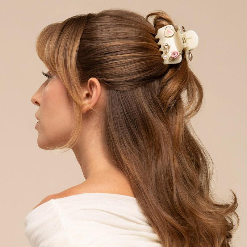 Kitschpop™️ Cloud Clip & Charms in Pearlized Cream