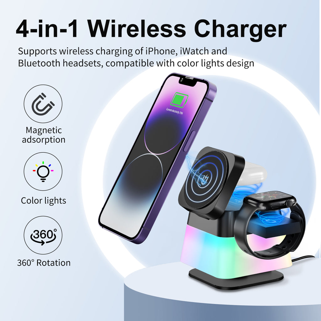 4-in-1 Magnetic Fast Wireless Charger for iPhone