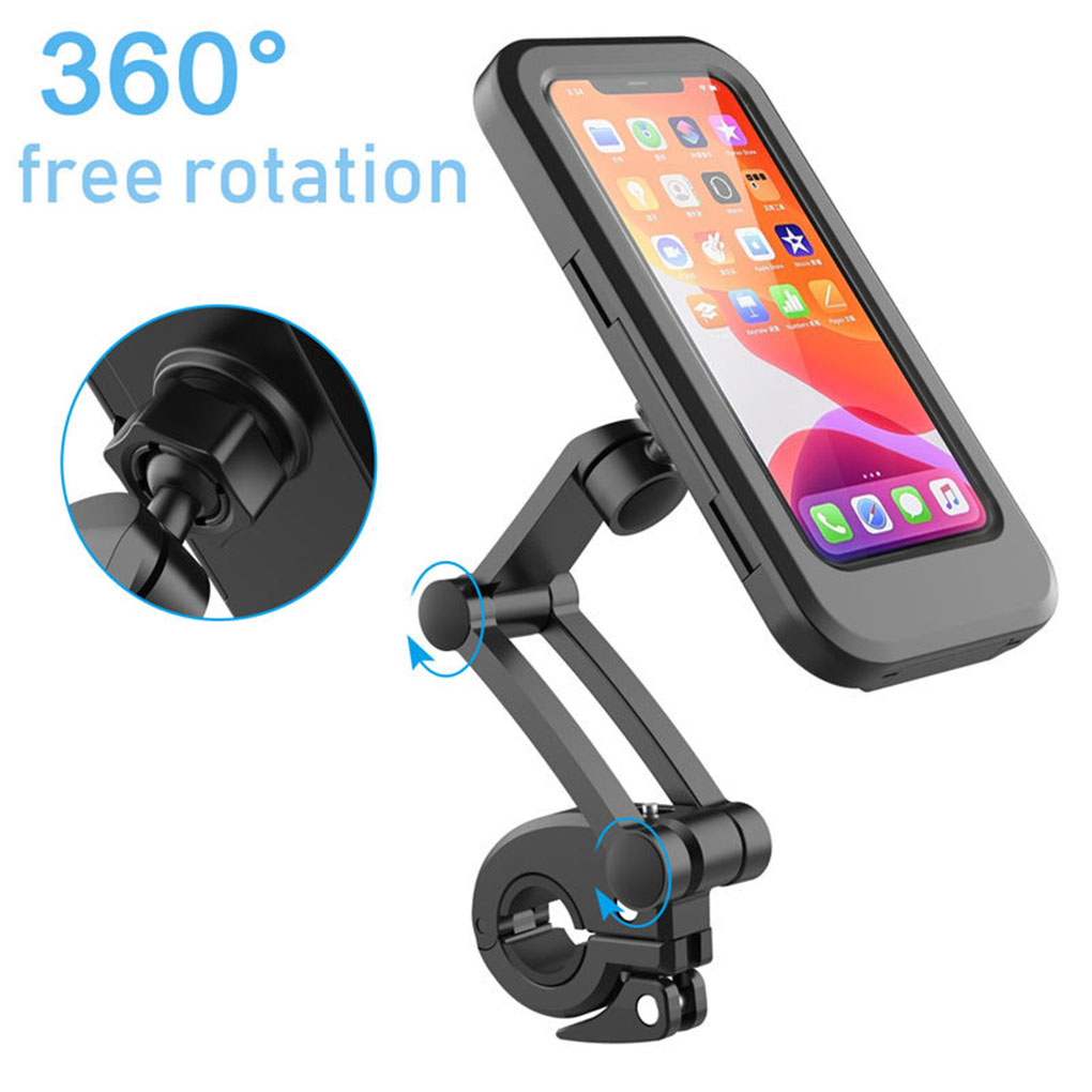 Waterproof 360° Rotatable Bike Phone Mount for Handlebars