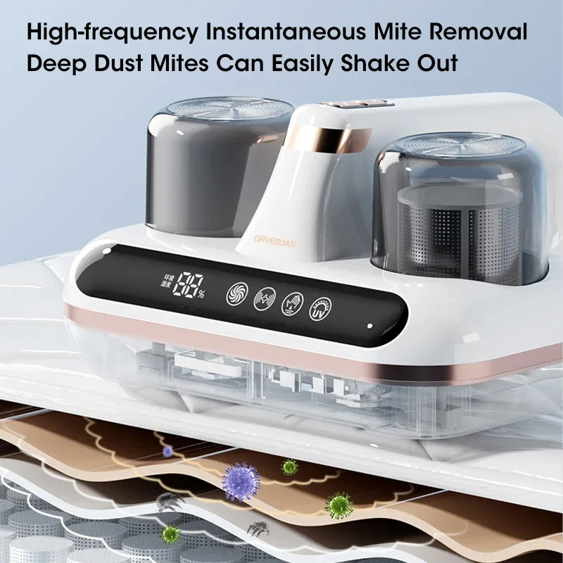 Cordless Mattress Vacuum Cleaner – Powerful Handheld Mite Remover for Beds, Pillows & Home Deep Cleaning